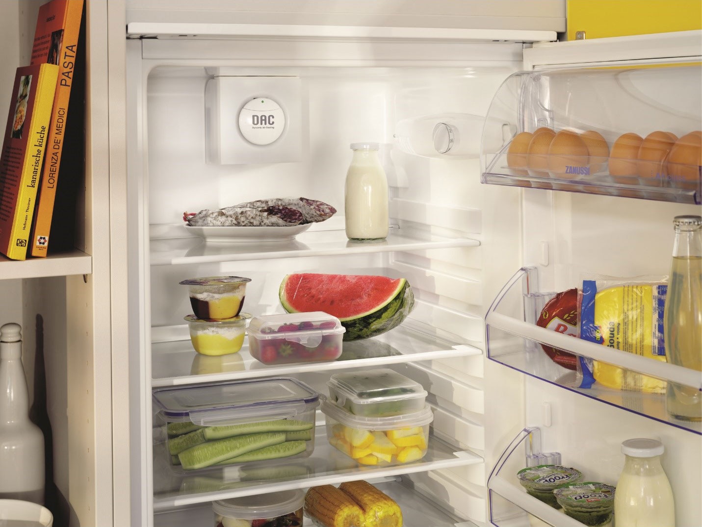 Zanussi door refrigerator give you more space for food storage
